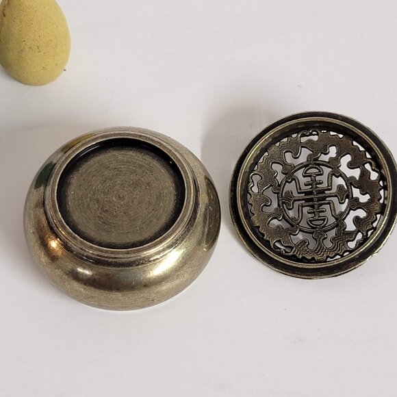 Mini Metal Incense Burner w Lid Ornament 2 Cone Incense Included - Picture 4 of 6